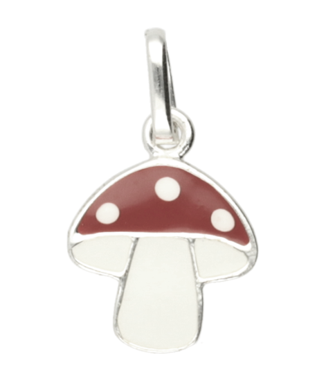 Zilveren Paddenstoel hanger