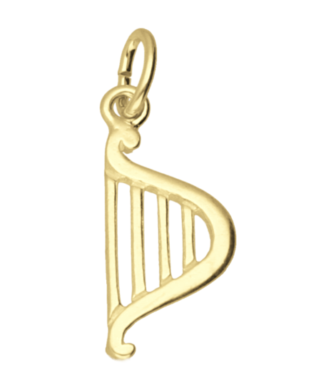 Gouden Harp ketting hanger