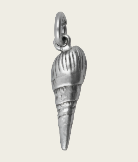 Zilveren Schelp slakkenhuis kettinghanger
