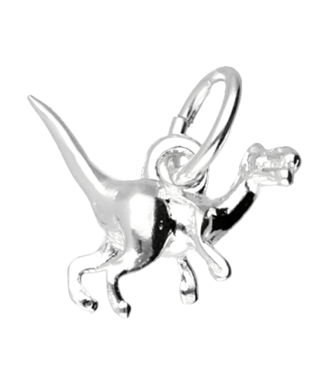 Zilveren Dinosaurus klein kettinghanger