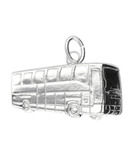 Silver City Bus 3D Necklace Pendant 