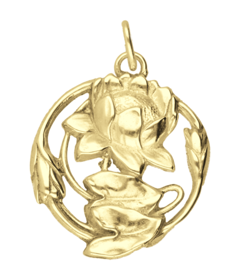 Gouden Waterlelie kettinghanger