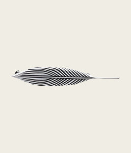 Silver Feather Large Brooch Dress Pin