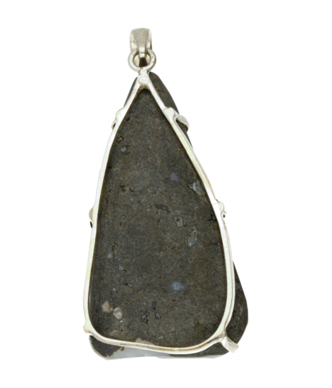 Zilveren Chalcedoon edelsteen vrije vorm XL hanger