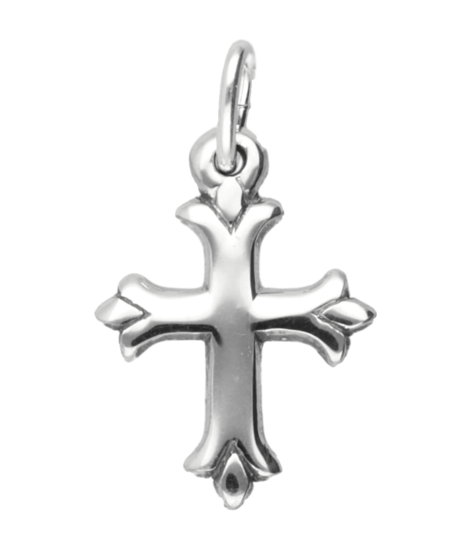 Silver Cross Ends Decorated Pendant