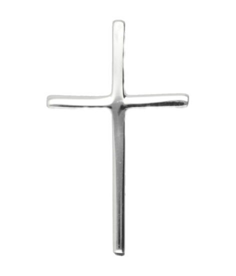 Silver Cross abstract pendant