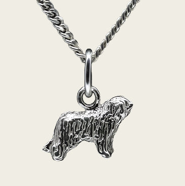 Zilveren Komondor ketting hanger - klein