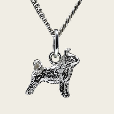 Zilveren Pumi ketting hanger - klein