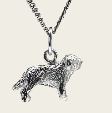 Zilveren Schapendoes ketting hanger - klein