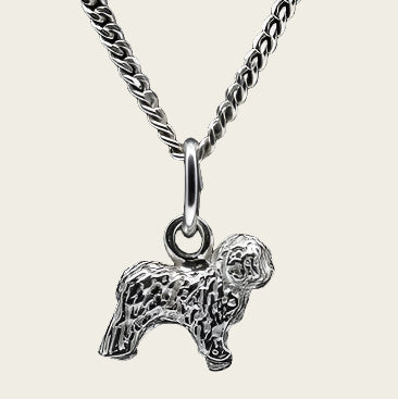 Zilveren Bobtail ketting hanger - klein