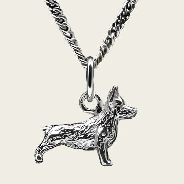 Zilveren Welsh corgi pembroke ketting hanger - klein