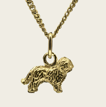 Golden Bobtail with tail necklace pendant - small
