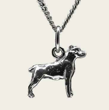 Zilveren Presa mallorquina ketting hanger - klein
