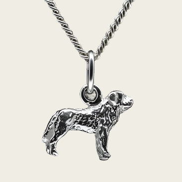 Zilveren Mastin Espagnol ketting hanger - klein