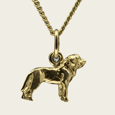 Golden Mastiff Necklace Pendant - Small