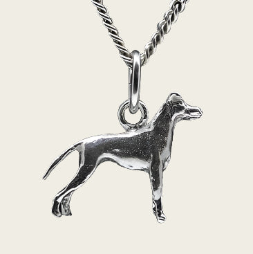 Zilveren Black and tan terrier ketting hanger - klein