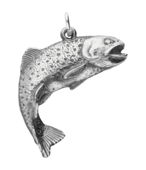 Zilveren Forel kettinghanger