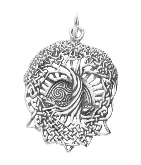 Silver Tree of Life Necklace Pendant 