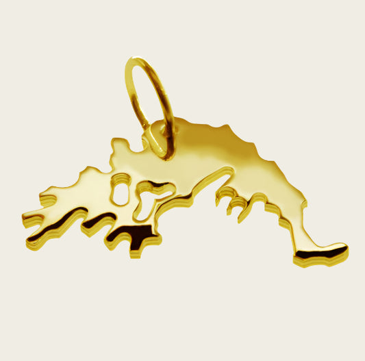 Gouden Landkaart Griekenland ketting hanger