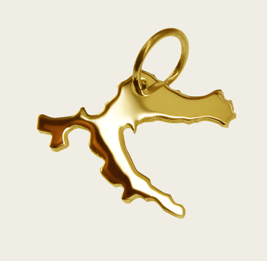 Gouden Landkaart Kroatië ketting hanger