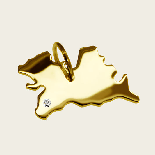Gouden Provincie Utrecht ketting hanger