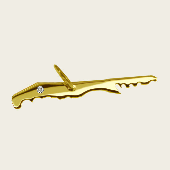 Golden Wadden Island Terschelling necklace pendant