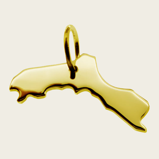 Gouden Landkaart Koerdistan ketting hanger
