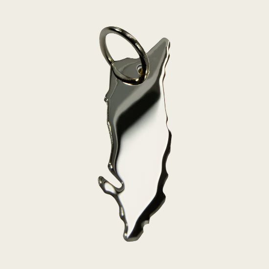 Zilveren Landkaart Aruba ketting hanger