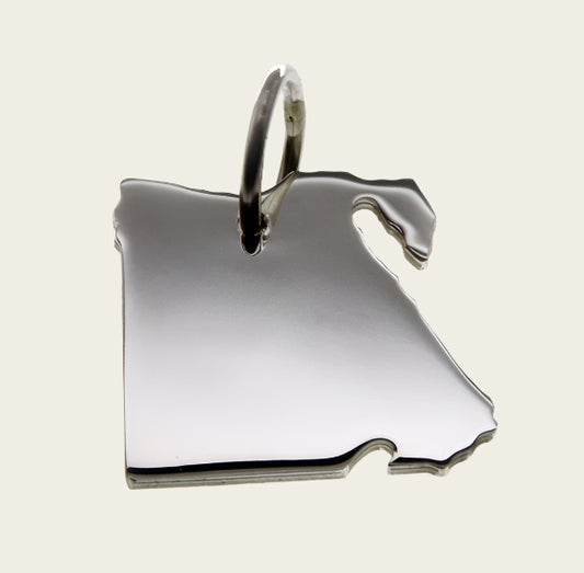 Zilveren Landkaart Egypte ketting hanger