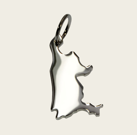 Zilveren Provincie Noord Holland ketting hanger