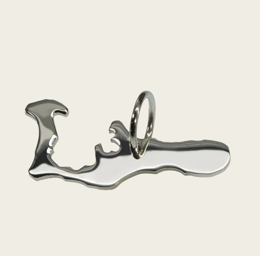 Zilveren Landkaart Kaaimaneilanden ketting hanger