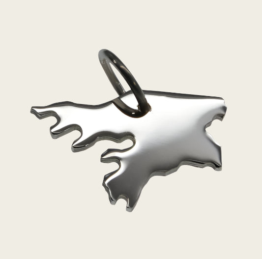 Zilveren Landkaart Guinee Bissau ketting hanger