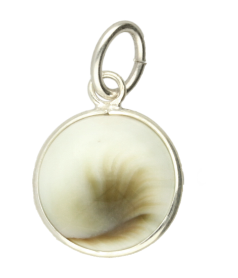 Zilveren Oog van Shiva klein ketting hanger