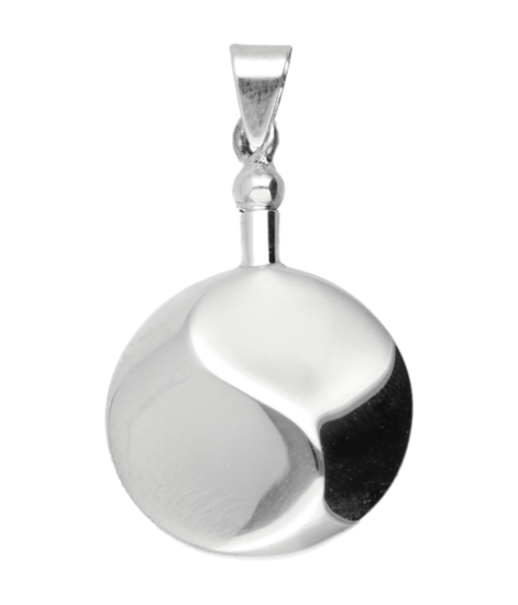 Zilveren Ashanger Yin Yang ketting hanger