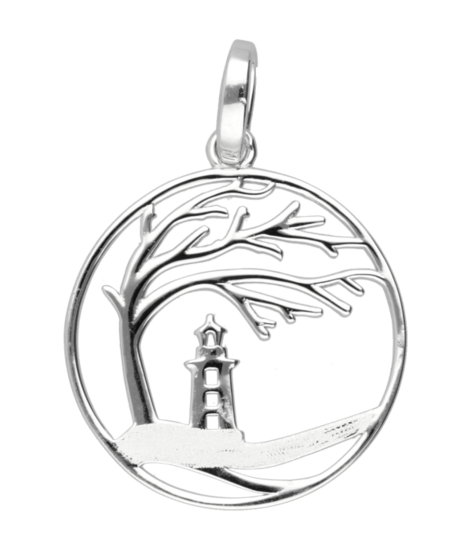 Silver Storm with tree and lighthouse in ring 