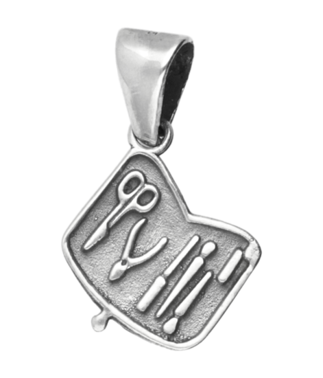 Silver Tool Set Necklace Pendant 