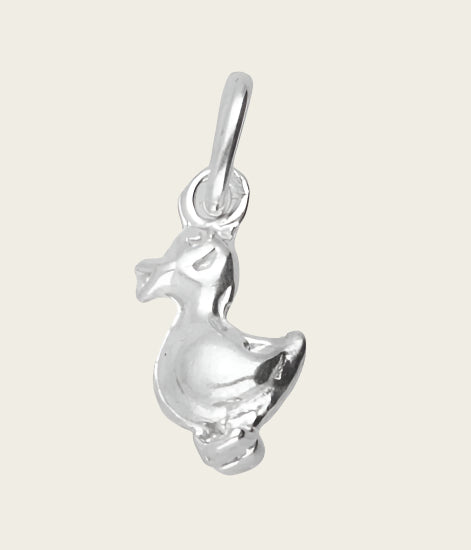 Silver Duck small necklace pendant 