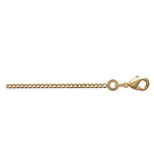 Zilveren ketting - verguld 18 karaat - gourmet 2. standaard - dikte 1,8 mm - 40/42/45/50/55/60/70 cm