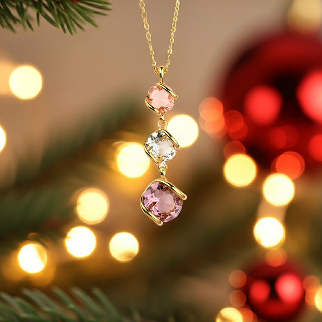 Andrea Marazzini Bubble Iris swarovski kristallen ketting hanger + 45 cm ketting