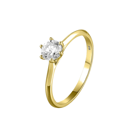 Gouden damesring 9 karaat 375 met 0,50 ct diamant LG 909-001