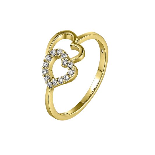 Gouden damesring 9 karaat 375 met 0,08 ct diamant LG 909-009
