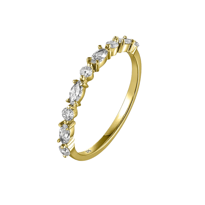 Gouden damesring 9 karaat 375 met 0,40 ct diamant LG 909-011