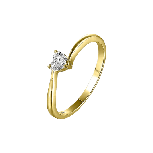 Gouden damesring 9 karaat 375 met 0,20 ct diamant LG 909-018