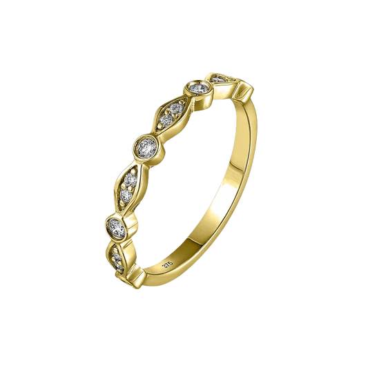 Gouden damesring 9 karaat 375 met 0,17 ct diamant LG 909-021