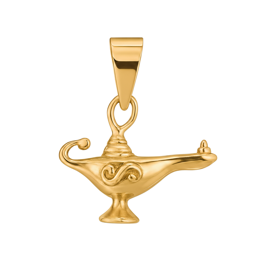Gouden Olielamp Aladdin Kettinghanger KHG-4333_Gouden_Alladin_Olielamp_kettinghanger