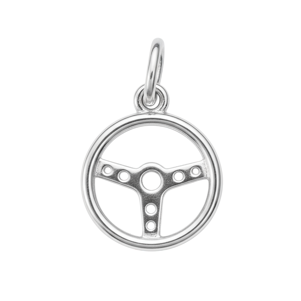 Zilveren Sportstuur kettinghanger