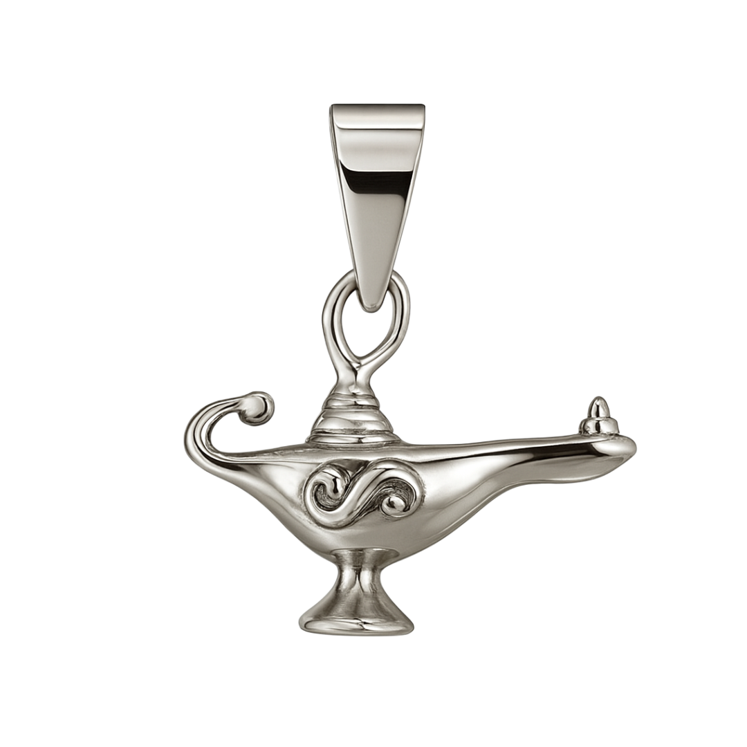 Zilveren Olielamp Aladdin hanger