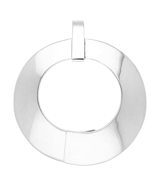 Silver Basset Hound Large Necklace Pendant