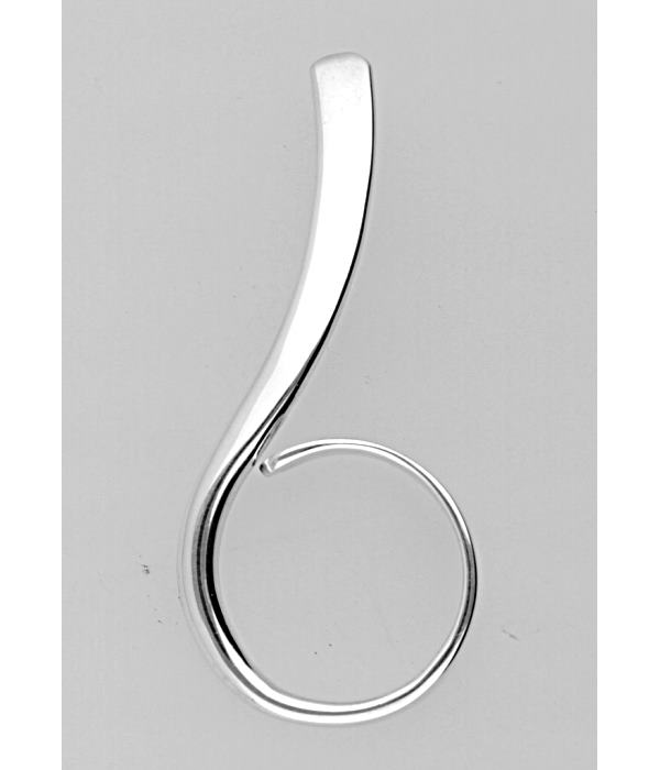 Silver Basset Hound Large Necklace Pendant