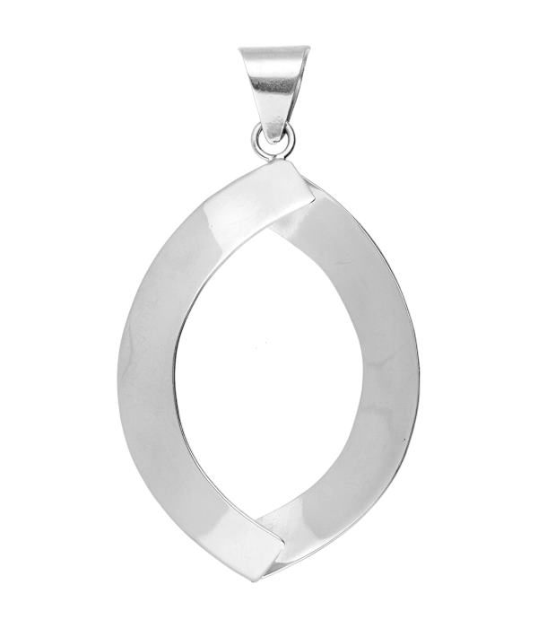 Zilveren Oog ovaal XL kettinghanger KHZ-4392_Zilveren_Oog_XL_kettinghanger